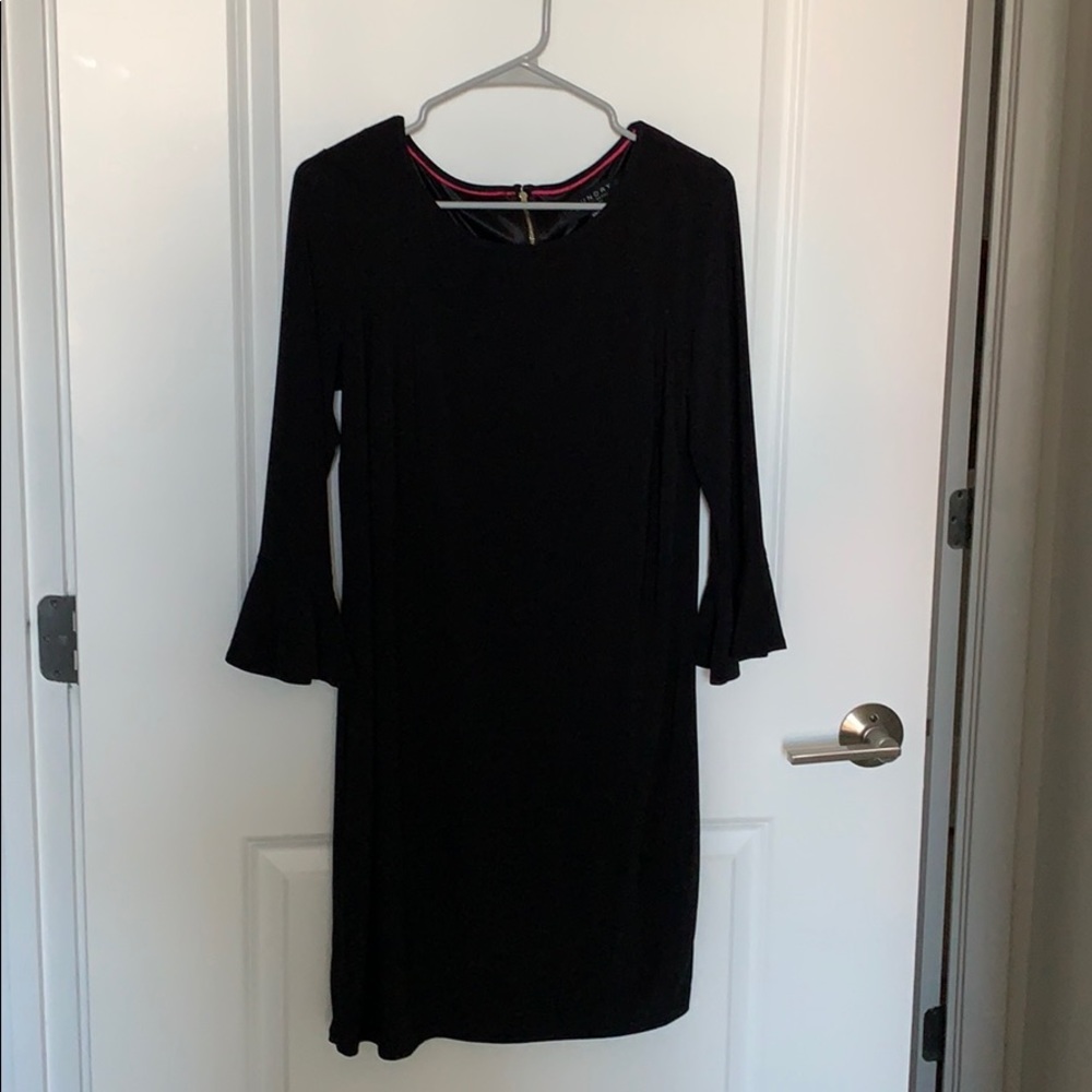 Laundry black shift dress.